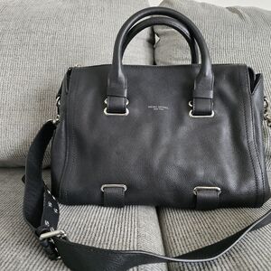 Henri Bendel Black Leather Satchel
